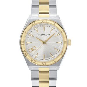 Ferragamo 40mm Two Tone Bracelet Watch